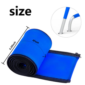 Moonoom neoprene rail cover close-up, showing soft material and durability.