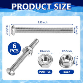 Moonoom stainless steel ladder bolts resist corrosion for long-lasting pool hardware