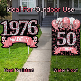 MOORAY balloons and stars sign pack adds festive lawn flair.