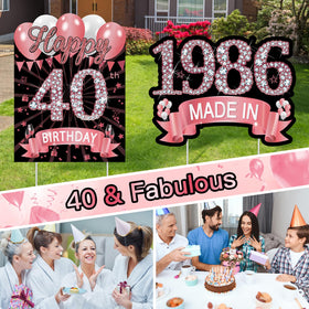 MOORAY diamond-40-sign emphasizes milestone with bold, eye-catching numerals.