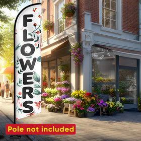 MOORDYSES flower shop sign promotes grand openings and promotions.