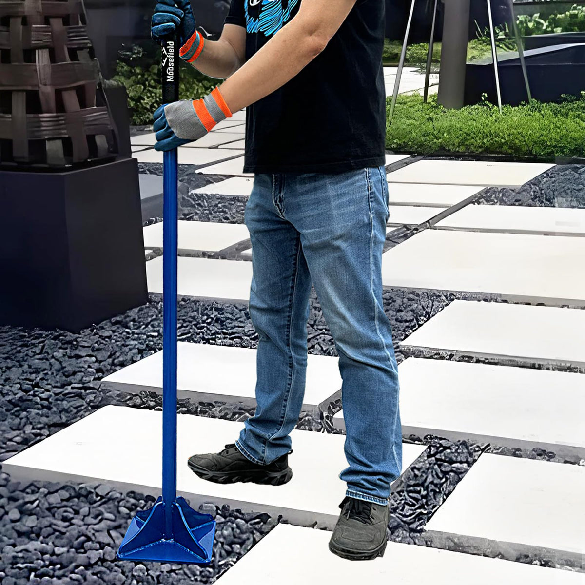 Moosefield storage-ready tamper keeps tools organized on site.