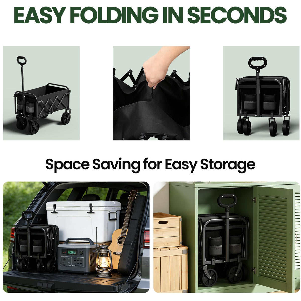 Moothing Camping Cart Use highlights outdoor convenience and portability.