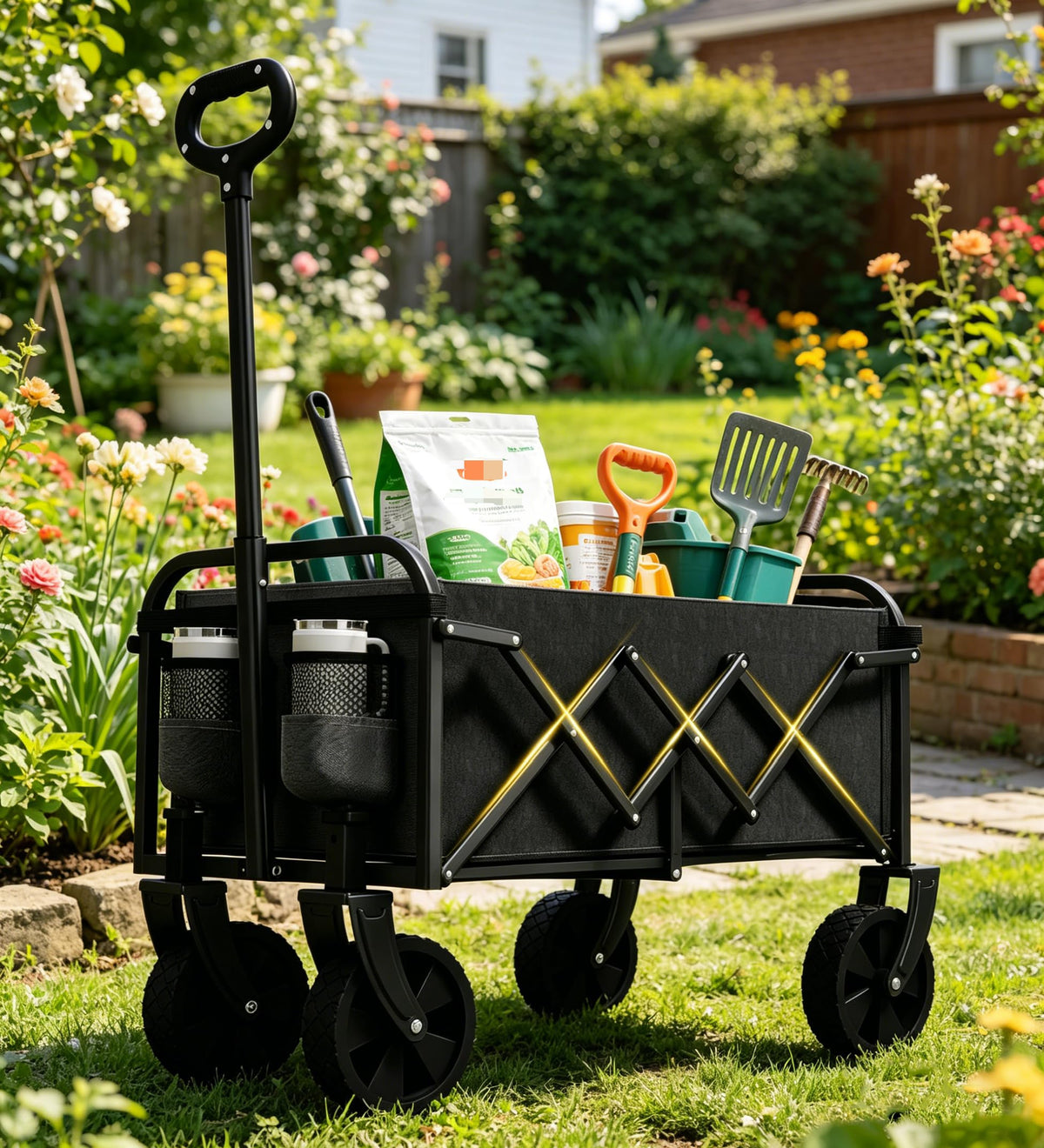 Moothing Compact storage fits in tight spaces in a vehicle or closet.
