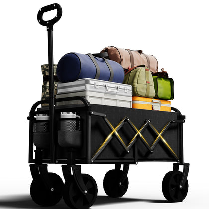 Moothing Foldable Wagon closed for compact storage, ideal for car trunk organization.