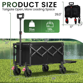 Moothing foldable wagon in compact form for easy storage