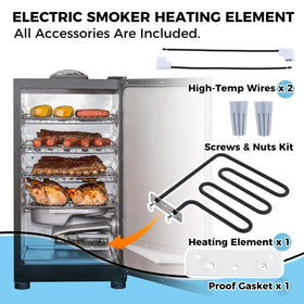 Included wires, screws, and gasket deliver secure wiring during installation.