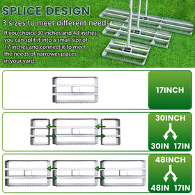 MOPAI rake split design helps use in narrow yard spaces.