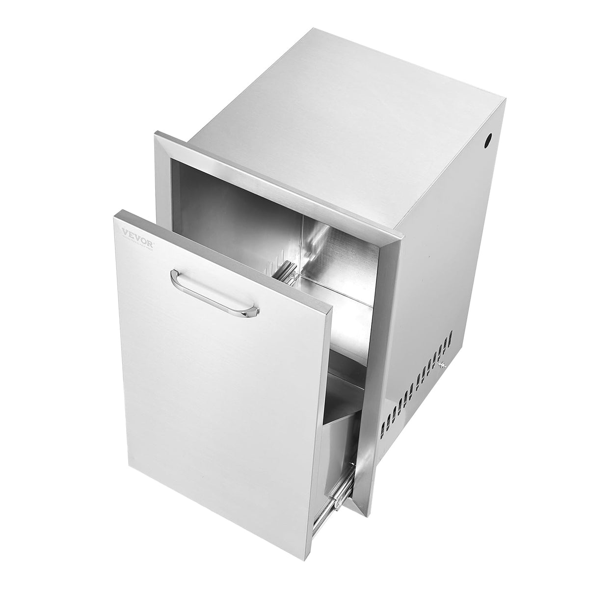 Mophorn BBQ island trash-bin storage keeps outdoor space organized