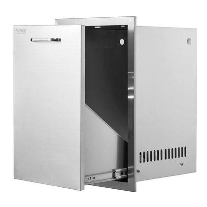 Mophorn outdoor kitchen trash drawer with pull-out tray for easy waste management