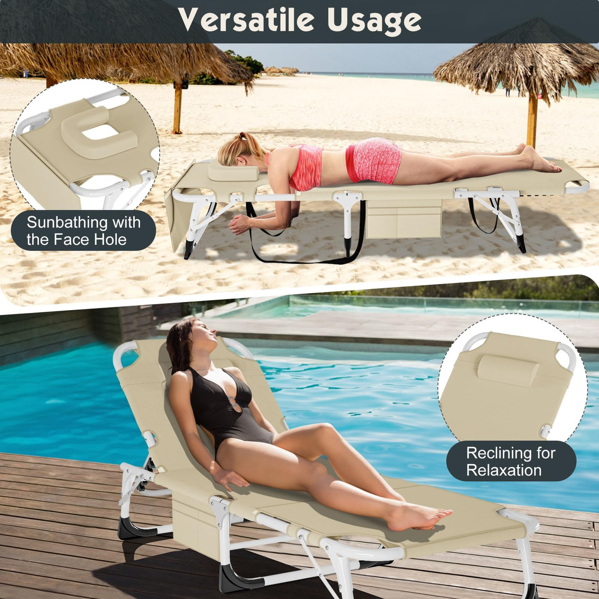 Anti-slip feet on MOPHOTO lounge chair keep it stable on any surface