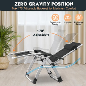 MOPHOTO Zero Gravity Chair breathable mesh keeps you cool outdoors