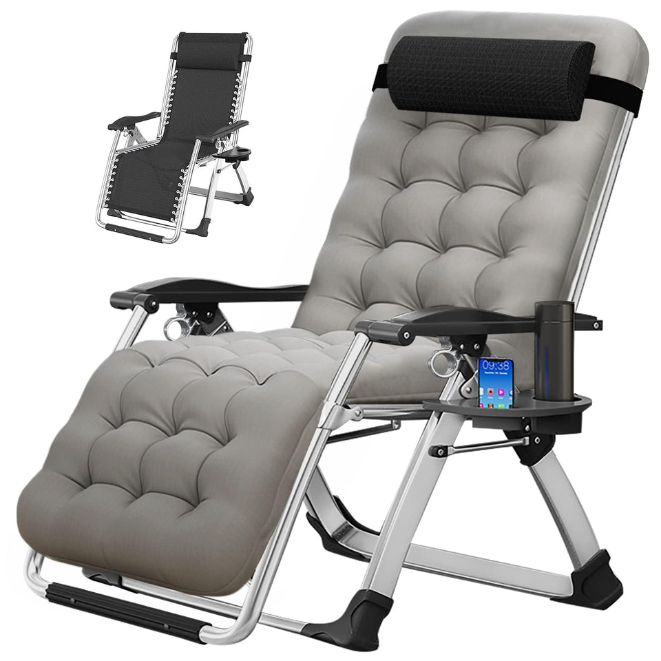 MOPHOTO Zero Gravity Chair with side table for outdoor relaxation