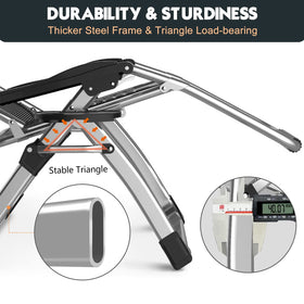 MOPHOTO Zero Gravity Chair steel frame delivering robust durability
