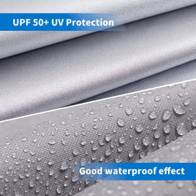 MOQI sky blue 10x10 sidewall highlights reinforced stitching and grommets for wind resistance