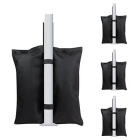 Mordx canopy weights 4-pack secured to a gazebo for wind stability.