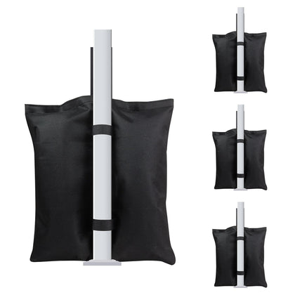 Mordx canopy weights 4-pack secured to a gazebo for wind stability.