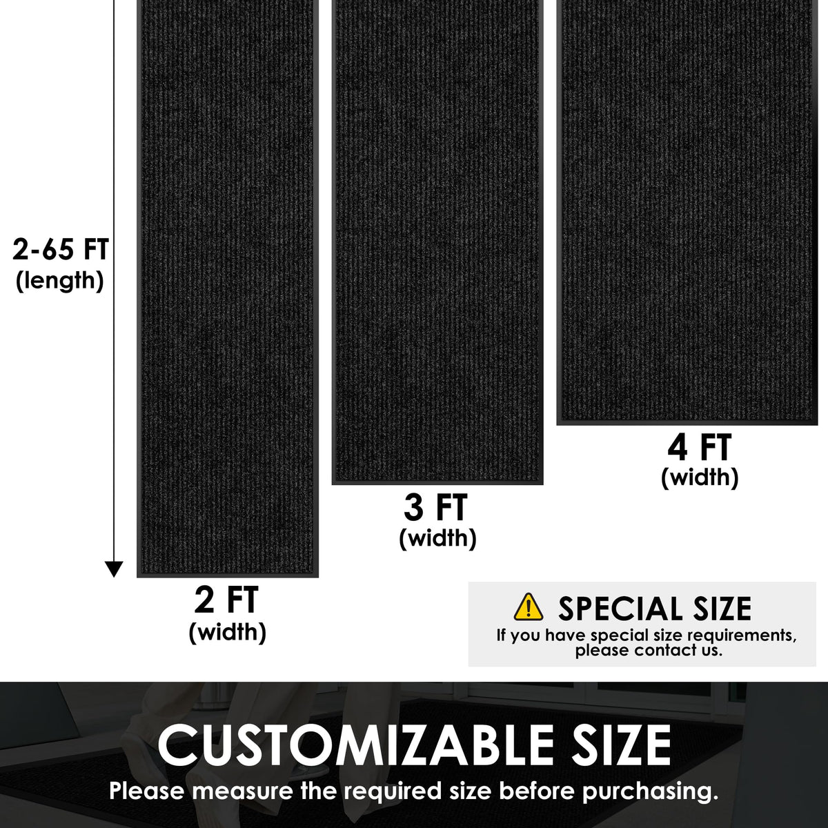 Morefany durable stain resistant doormat stands up to routine cleaning