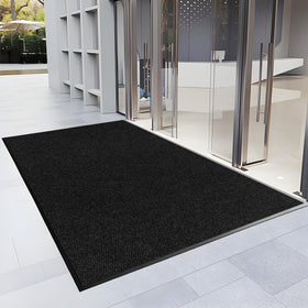 Morefany dirt-trapper front door mat captures mud and moisture for cleaner entryways.