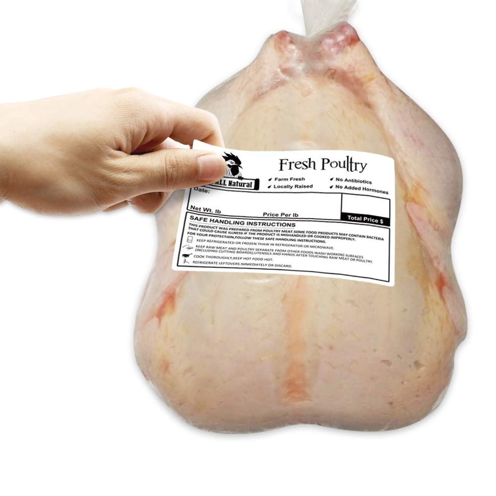 Morepack 4x3 inch label sheet shown ready for production runs and batch labeling.