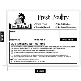 Morepack oilproof freezer label on a box demonstrates reliability in cold storage.