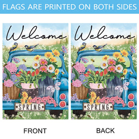 Morigins daisy-flowers garden flag elevates garden spaces with bright color.