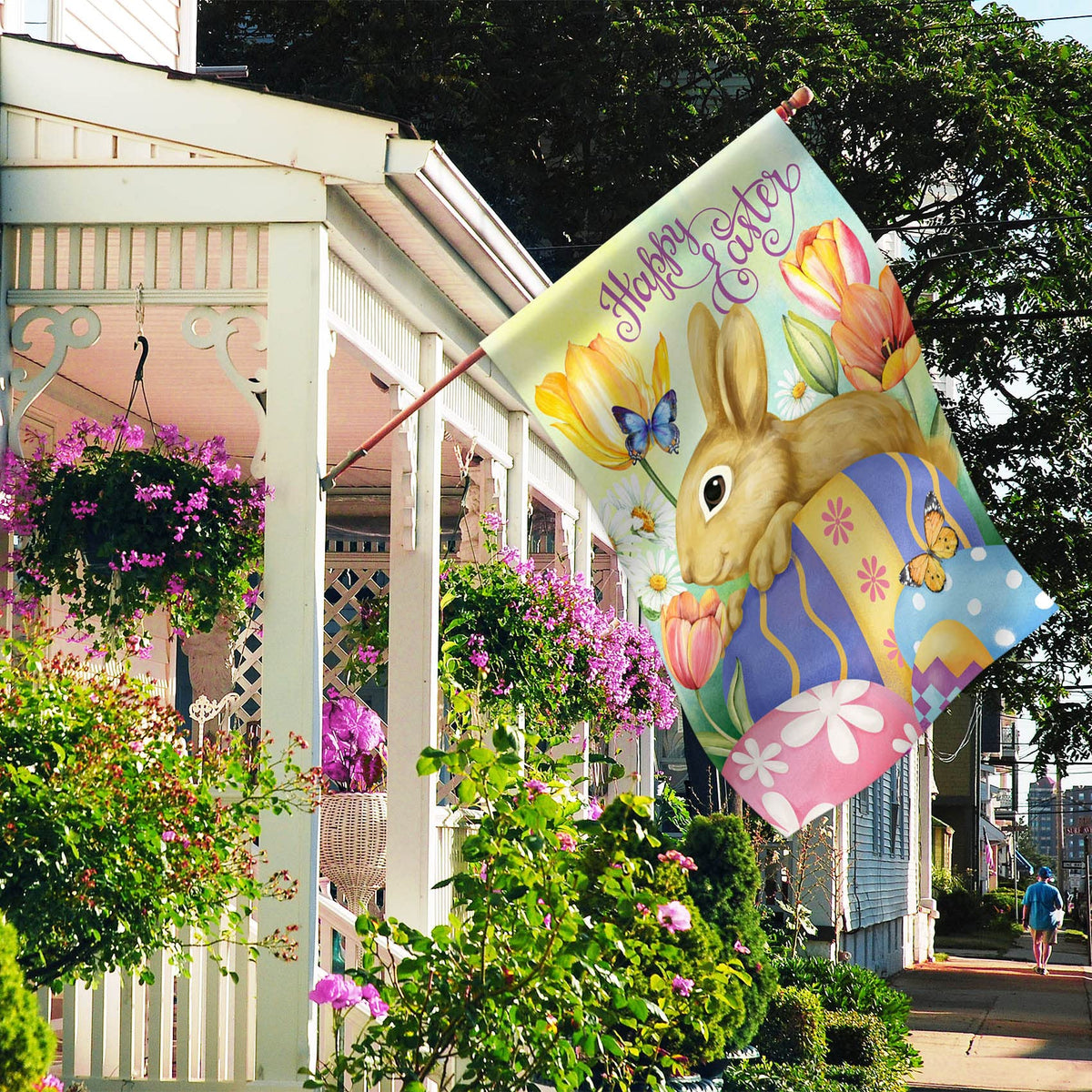 Morigins Weather-resistant fabric flag, fade-resistant color for long-lasting outdoor use.
