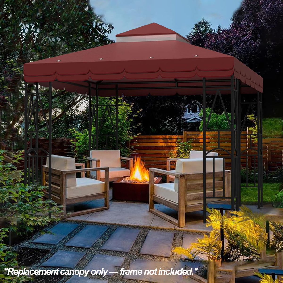 Morikoro frame fit guide for a 303 cm two-tier gazebo