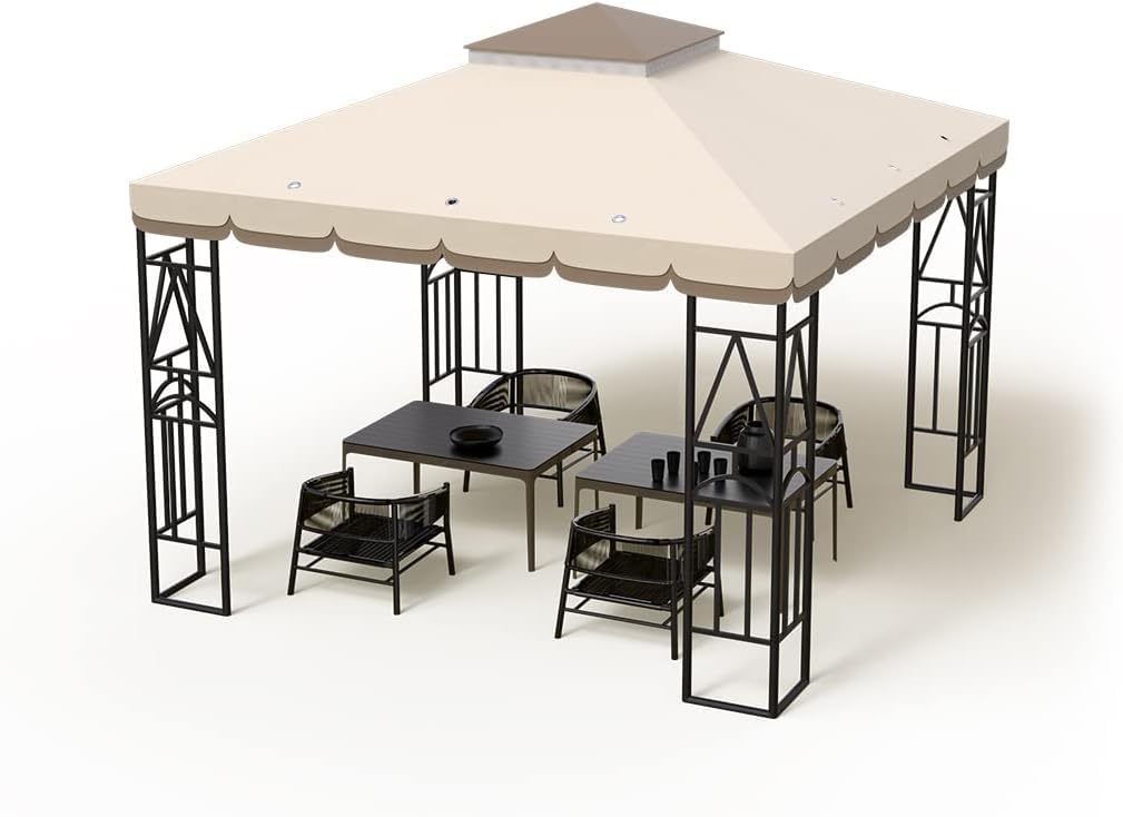Morikoro 10x10 top fits 303 cm gazebo frames for simple swaps