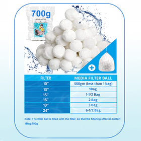 Moritakk mesh bag shown for cleaning filter balls easily.