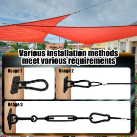 MorningRo 304 stainless steel hardware kit in black for outdoor durability