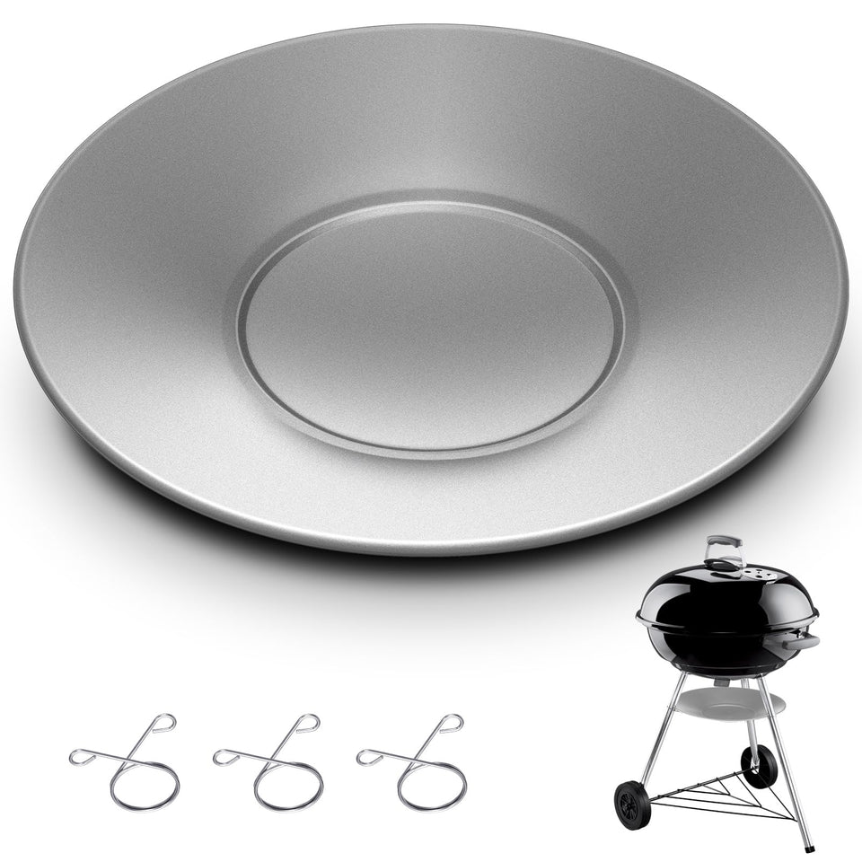 MorningRo ash catcher pan 11-inch with a sleek silver finish for easy cleanup