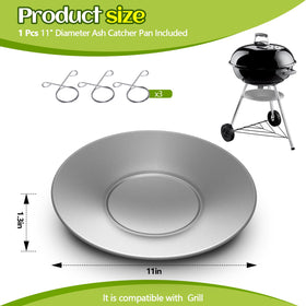 MorningRo ash pan with 3 clips keeps replacements handy during grilling sessions