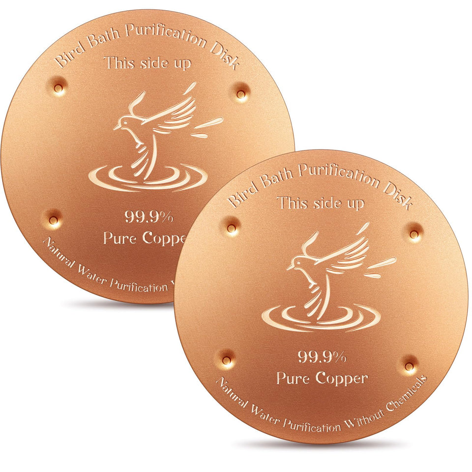 MorningRo copper disk for bird bath purifies water with durable 0.8mm thickness