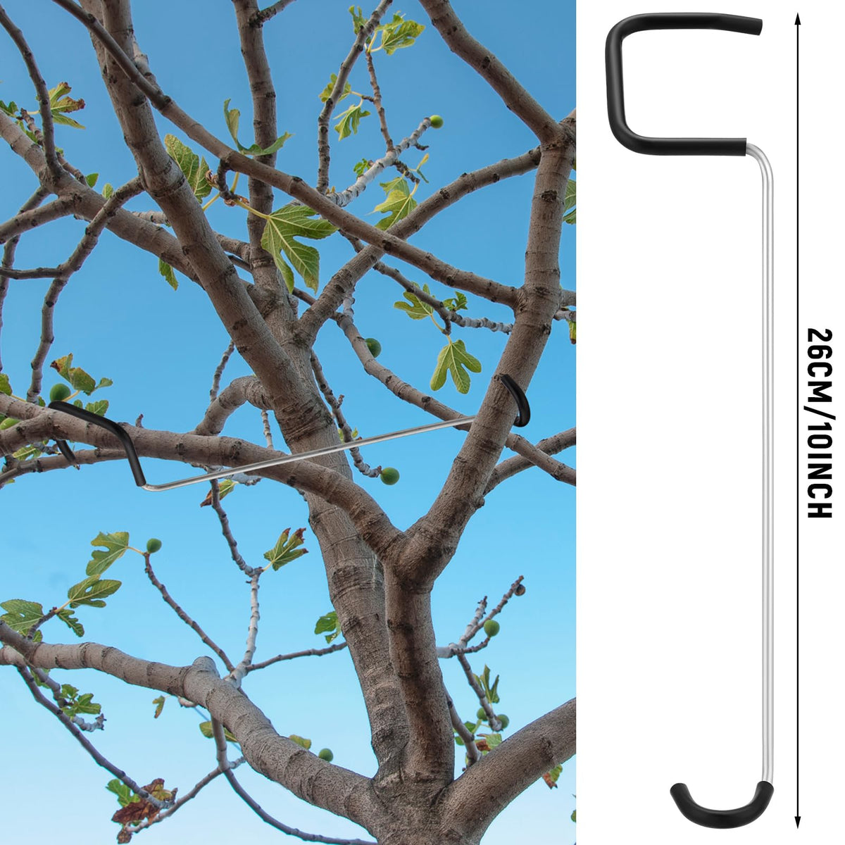 MorningRo branch puller spreader with hose wrap protects bark during shaping.