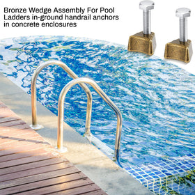 MorningRo bronze anchor secured at pool edge for stability.