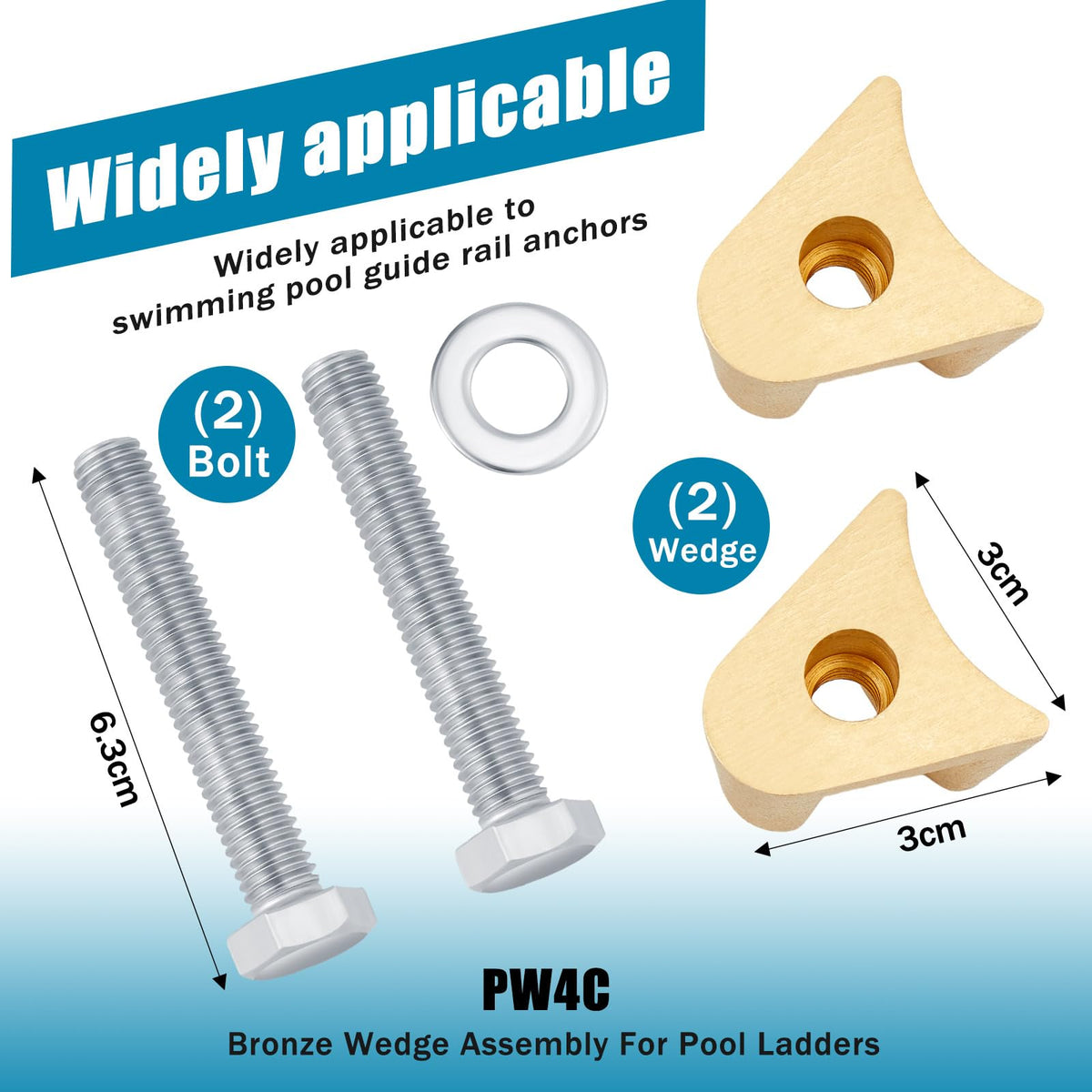 MorningRo bronze ladder bolts provide durable hardware that blends with pool aesthetics