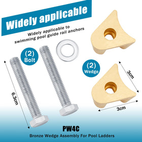 MorningRo bronze ladder bolts provide durable hardware that blends with pool aesthetics