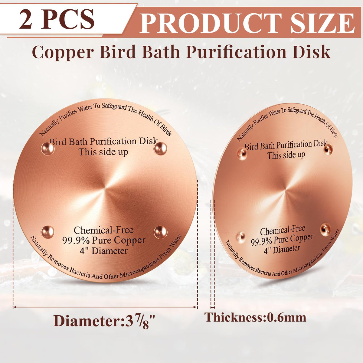 MorningRo copper disc 4-point support keeps the water surface evenly purified year-round.