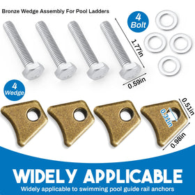 MorningRo ladder anchor bolts reinforce corrosion-resistant pool hardware.