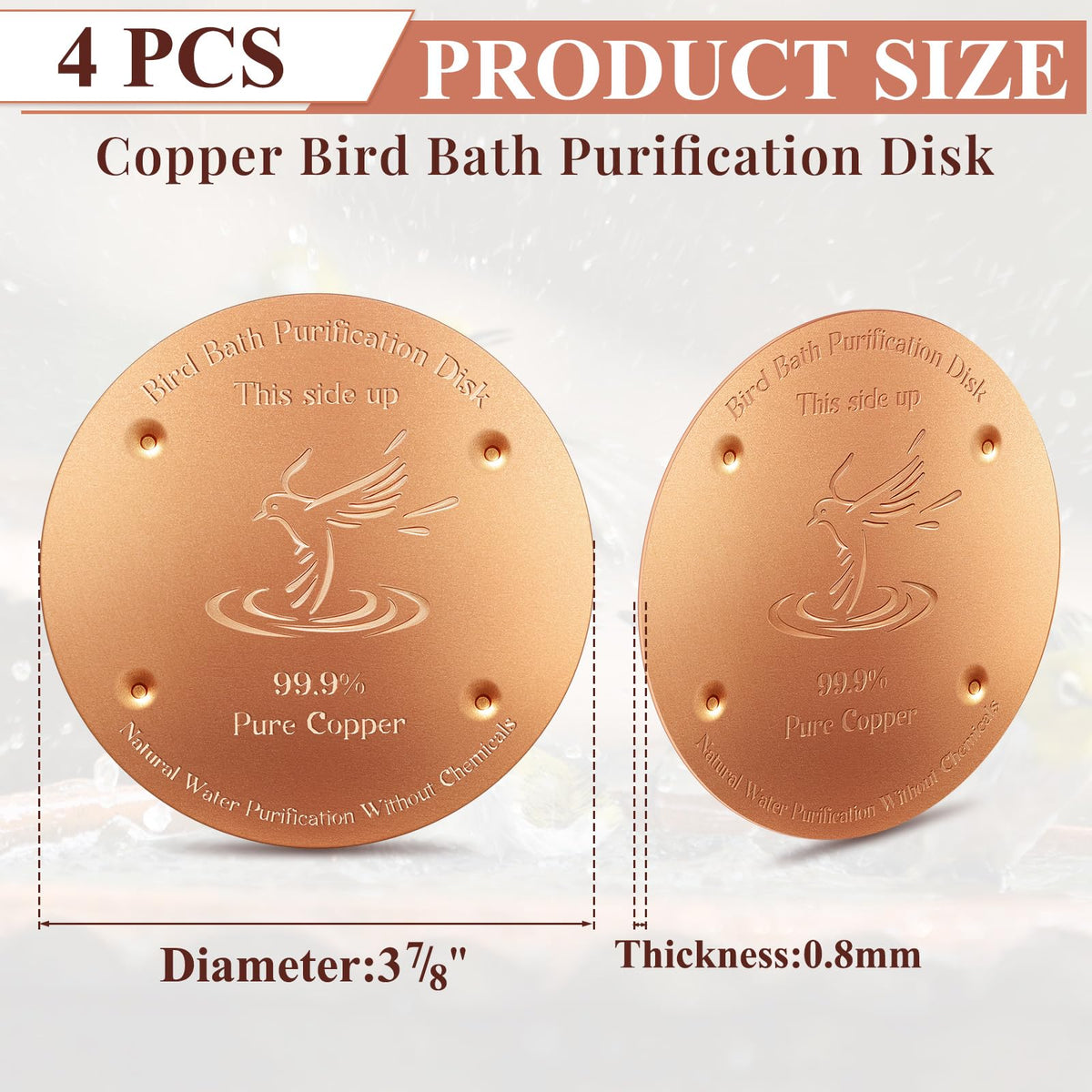 MorningRo purification disk set 4pc keeps bath water fresher with copper properties