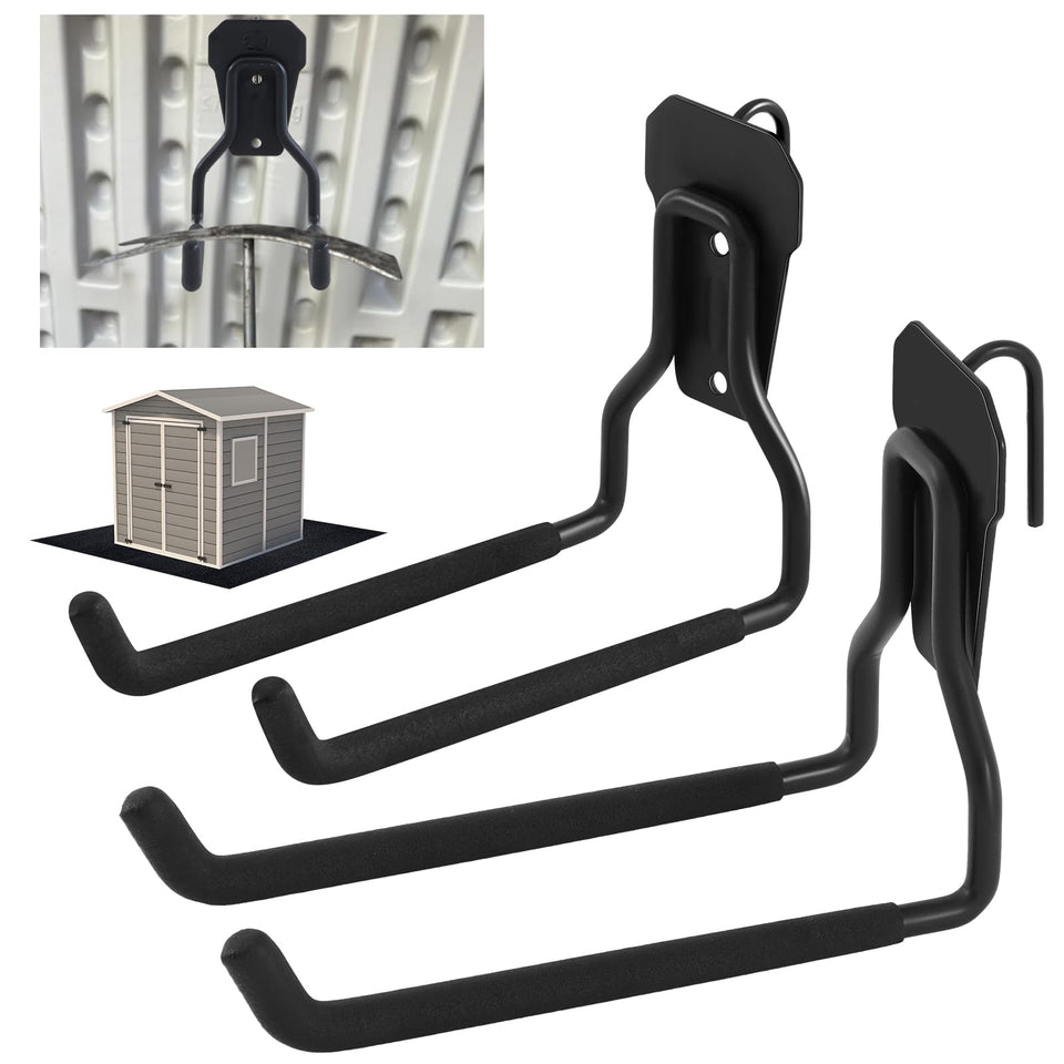 MorningRo shed hooks 2-pack straight design keeps tools organized and off the floor