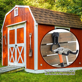 MorningRo space-saving shed organization frees floor space for easier chores