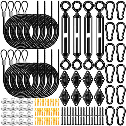 MorningRo sun shade sail cables ready for durable installation