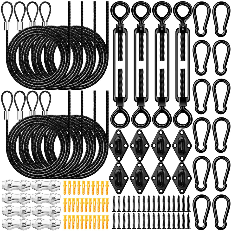 MorningRo sun shade sail cables ready for durable installation