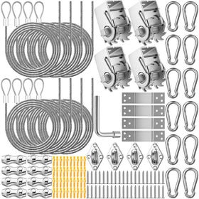 MorningRo sun shade hardware kit steel cables for durable tensioning in outdoor shade setups.