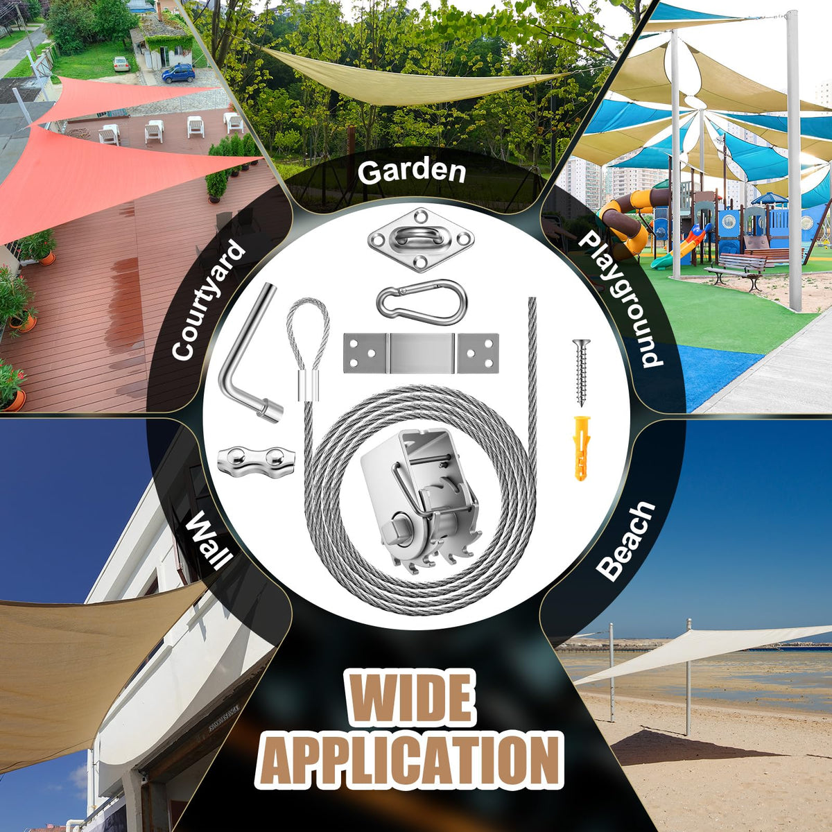 MorningRo screws and plastic anchors ensure solid, weather-ready installations.