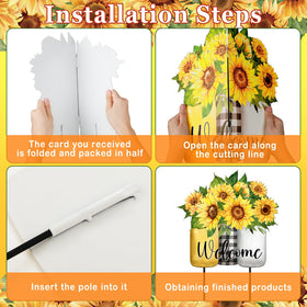 MorningRo sunflower illustration in garden adds festive seasonal charm.