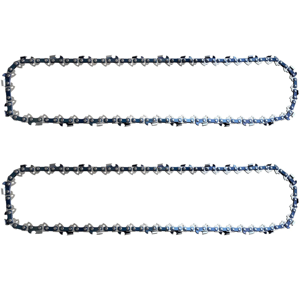Morocca saw chain closeup 14in shows 3/8 pitch and .050 gauge details.
