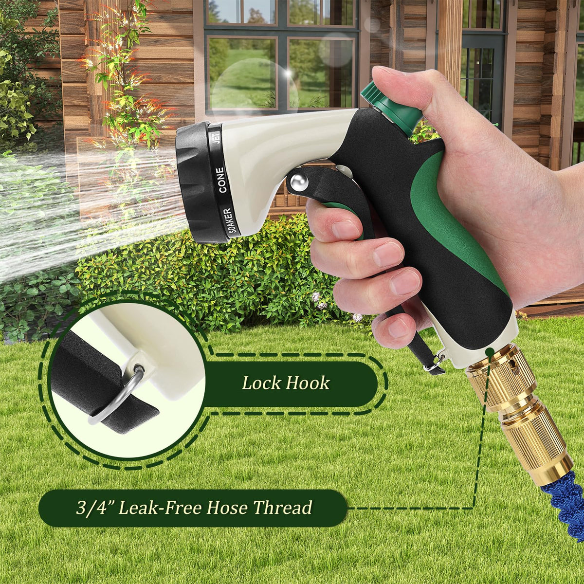 MORROWIND nozzle with 8 adjustable spray patterns for versatile tasks